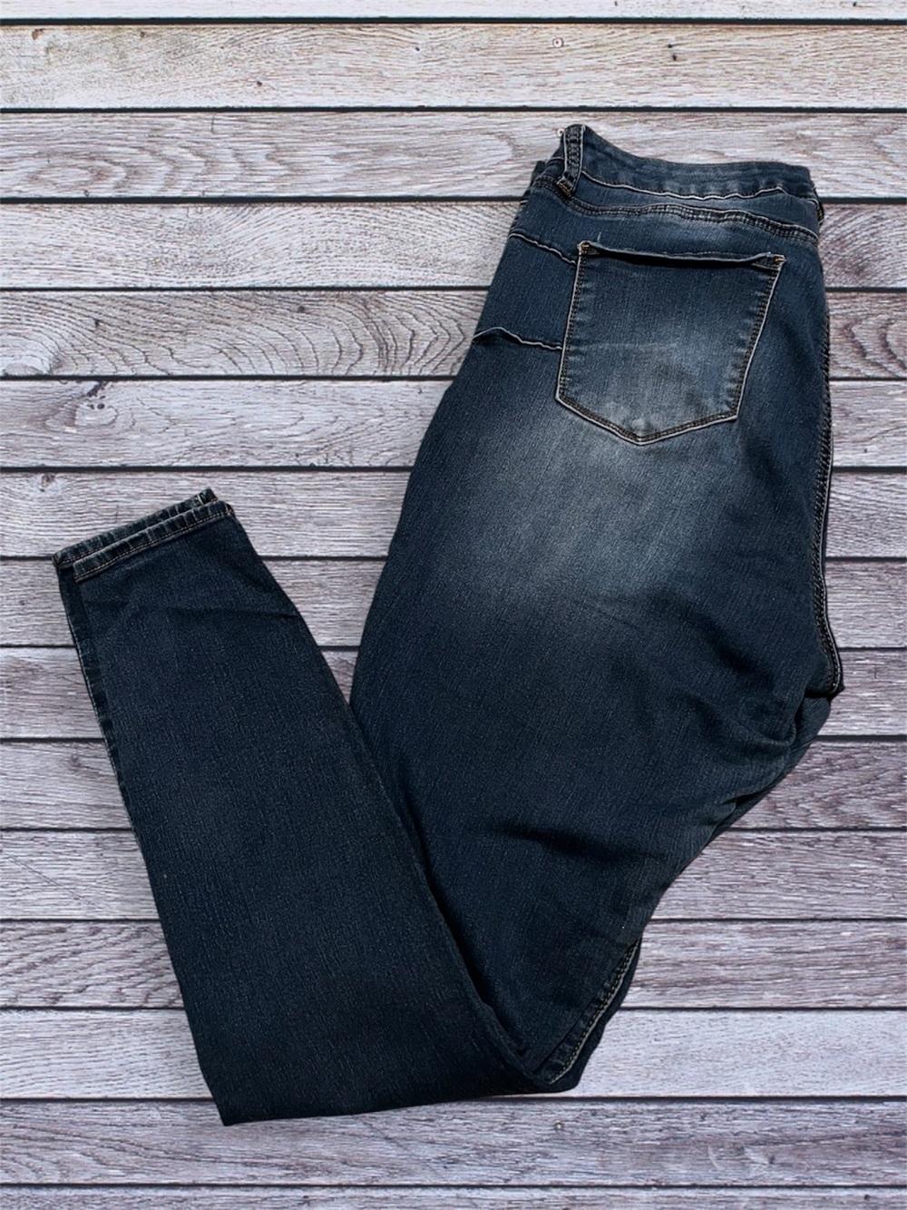 Women’s S.O.N.G. Curvy High Rise Skinny Jeans in Dark Indigo Blue 17/33 (xl)